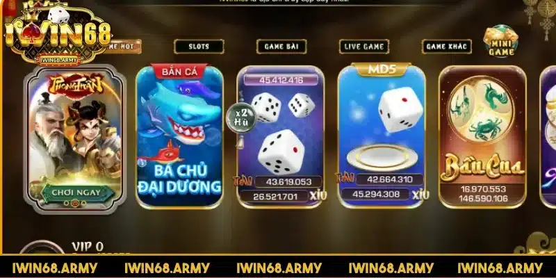 Giao diện chính thức của cổng game được cấp phép rõ ràng